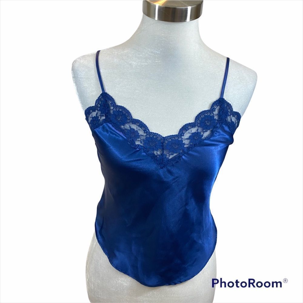 Vintage‎ Sedu Fine Lingerie Royal Blue Camisole Size Small